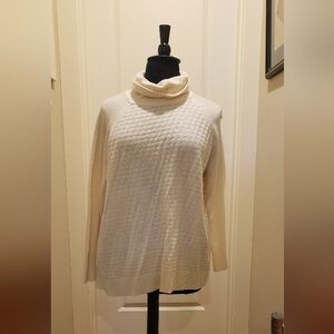 C& C California Womans Cream Cowl Neck Sweater